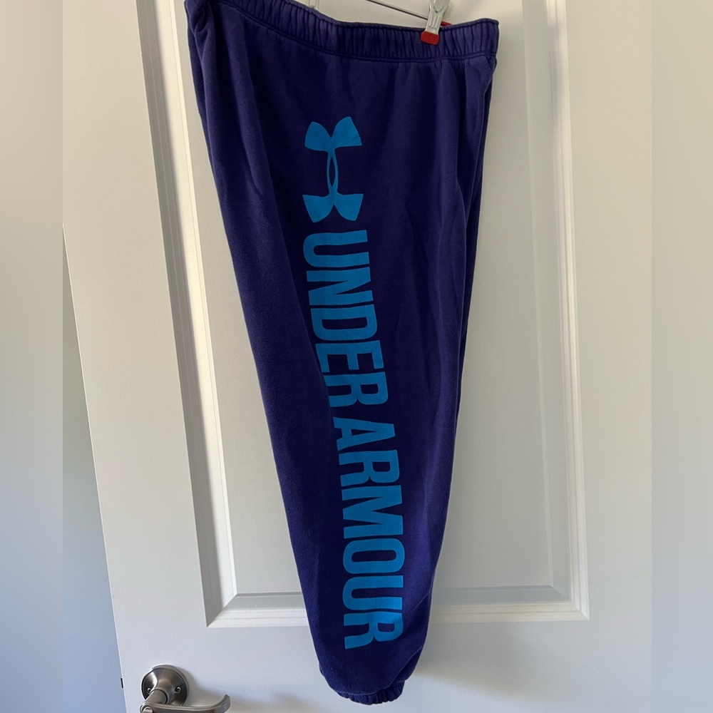 Under Armour Cropped Sweatpants in Purple/Blue